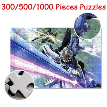 Jaapani Anime Jigsaw Puzzle Mänguasi Gundam Warrior 300/500/1000PCS Puidust Puzzle Laste Haridus Mänguasjad Täiskasvanud Käsitöö Kingitus Hd