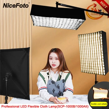 NiceFoto KS-P1000B II 60*47.5 CM Sisseehitatud 2.4 100W Kõrge CRI TLCI Rulli Flex Rollable Riie LED Video Valgus, Sulg ja Kott
