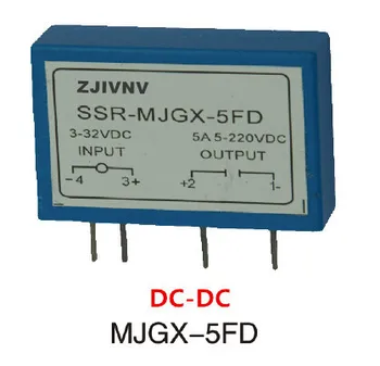 PCB TÜÜP DC-DC solid state relee 5a pcb nsv väike tüüp sisend 3-32vdc, väljund 220VDC, hallituse :MJGX-5FD tasuta shipping