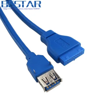 Single Port USB 3.0 Naine PCB Mount Paneeli Tüüp Emaplaadi 20Pin Kaabel 60cm 2ft