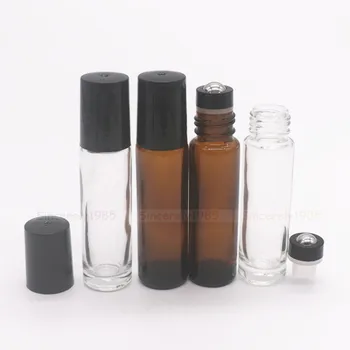 12 pudelit 10 ml Merevaiguvärvi Selge Klaas Rulli sisse Pudel Korduvtäidetavaid eeterlik Õli Aroomiteraapia Lõhnaõli Pudel