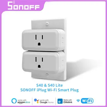 SONOFF S40/ S40 Lite WiFi Smart 15A Pistiku Tüüp B MINI Wi-Fi Pesa Turustusvõimalusi Bluetooth Sidumine Töötab Alexa Google ' i Kodu SONOFF R5