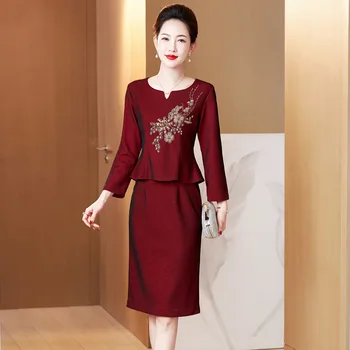 Yourqipao Hiina Uue Pulm Pidulik Kleit Ema Pruudi Cheongsams Pluss Suurus Naised Õhtukleidid Hanfu Tang Ülikond