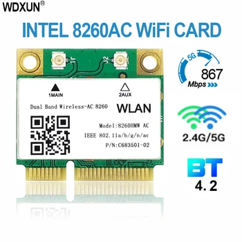 Juhtmeta-AC8260 8260HMW 8260 dual band mini PC-E pcie wifi kaart intel 8260ac 802.11 ac wifi 2x2 bluetooth bt4.2