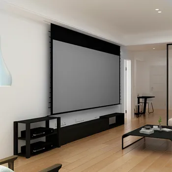 1.5 saada 3.0 saada 3D Hõbehall 4K Ultra HD Ready Kino Formaadis Integreeritud electric-lakke paigaldatud projektsiooniekraanid