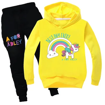 Uus Cartoon A Adley Spordidressid Kids Kevad-Sügis Hupparit Pullover +Püksid 2tk/Ülikond Baby Girl Riietus Määrab Poisid Sportsuits