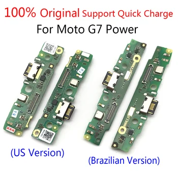 100% Originaal Uus Motorola Moto G7 Toide USB Laadimine Sadamas Mikrofon Mic Dock Connector Board Flex Kaabel Parandus Osad