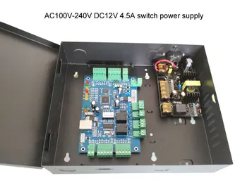 TCP-IP-Kaks Uksega Access Controller Kit With Power Juhul 110V/220V Toide Multi-Juurdepääsu Funktsioon Tulekahju Häire.Sn:B02-Komplekt