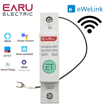 1P Din Rail WIFI Smart Energy Meter energiatarve kWh Arvesti Kaitselüliti Aeg Taimeri Lüliti, Releed, Voltmeeter, Tark Kodu