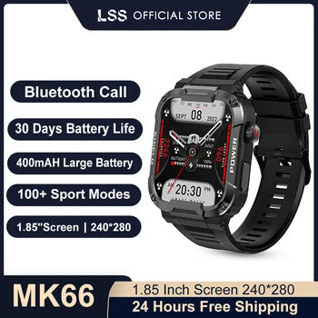 Mk66 Smart Watch 1.85 tolline Bluetooth Kõne Muusika Fitness Tracker IP68 Veekindel 400mah Suur Aku Sport Smartwatch meestele
