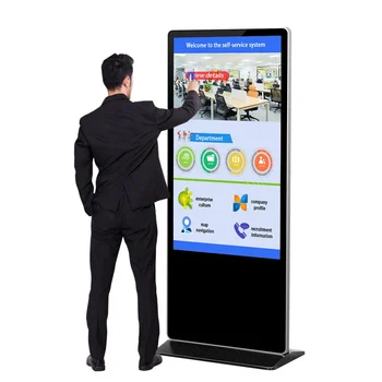 43 49 55 65 Tolline Sise-Vertikaalne Puutetundlik Põrandal Seisvad Kiosk Totem LCD Reklaami Kuvada Digitaalse Märgistused Ekraanid