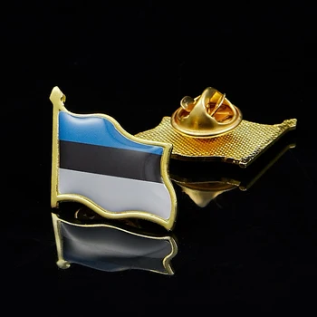 Eesti Riik Metallist Lipu Rinnamikrofon Pin Badge Müts Rinnamikrofon Pin-Seo/Riided Push Lipu w/ Liblika Klamber