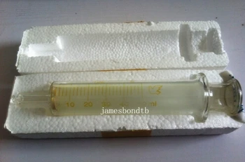 50ML Klaasist süstal pihusti proovivõtja serveerimiseks koos tindi keemiline meditsiin Suure diameetriga klaasist süstlad