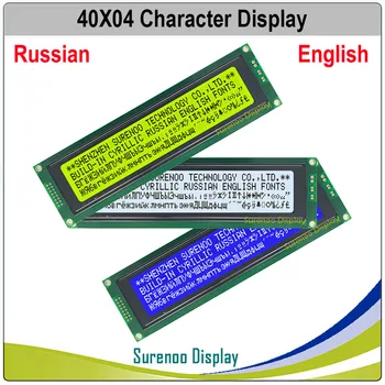Vene Kirillitsa inglise 404 40X4 4004 Iseloomu LCD Moodul Ekraan LCM Kollane Roheline Sinine LED Backlight