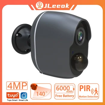 JLeeok 4MP, WIFI, Kaamera PIR liikumistuvastus Sisseehitatud Aku Kodu Turvalisuse Järelevalve Kaamera IR Night Vision Tuya Smart