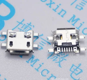 50tk Micro-USB-Liides 5pin 0.72 mm raske plaat B tüüp on curling pool Emane Jack For Mobile Mini USB remont mobiilne tahvelarvuti