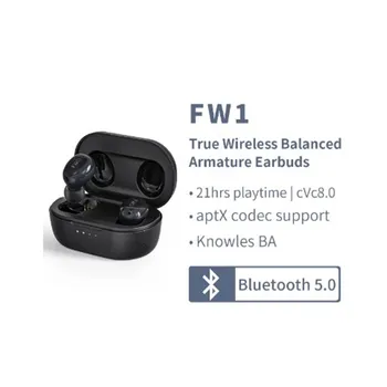Zycbeautiful FiiO FW1 Tõsi, Traadita HiFi Earbuds Pumpamiseks Bass TWS Bluetooth V5.0 Kõrvaklapid koos aptX 21 Tundi Mänguaeg
